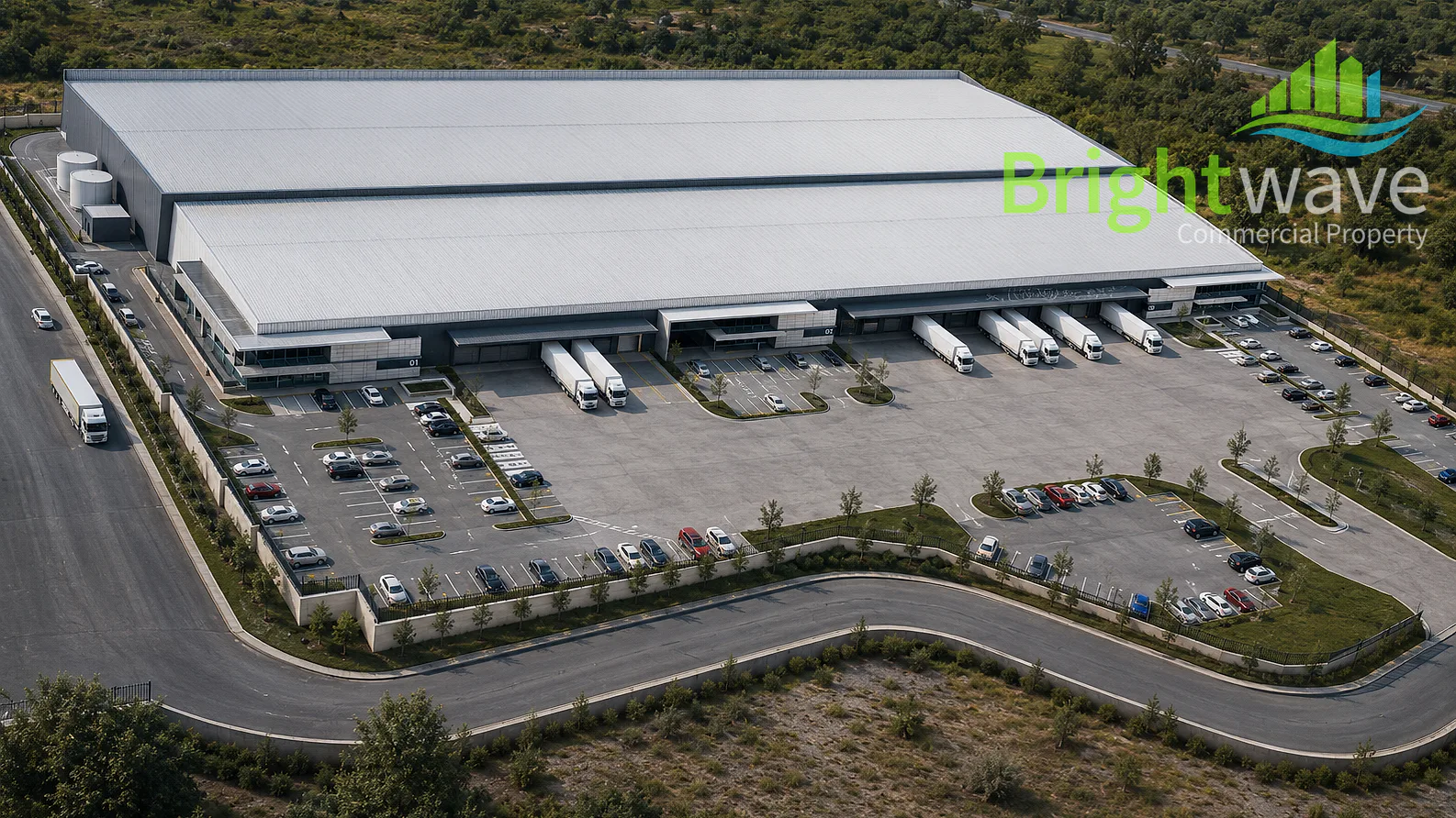 Open plan industrial area at Atlantic Hills  Business Park