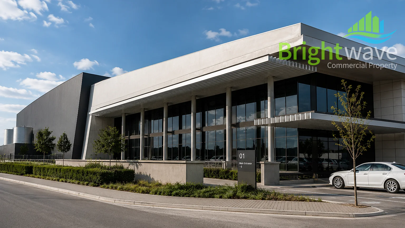 Open plan industrial area at Atlantic Hills  Business Park