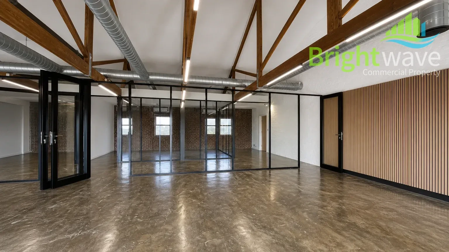 Open plan office area at Castle Mews