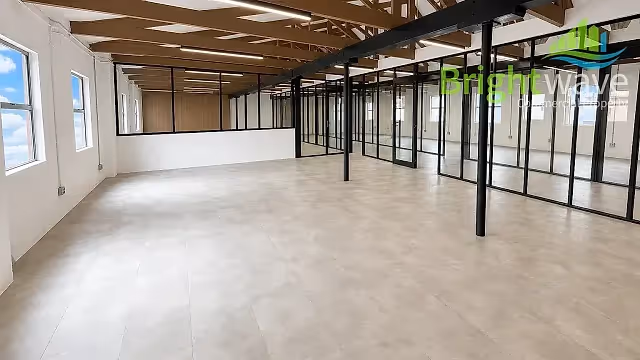 347 m2 office for sale at Castle Mews in Woodstock, open plan interior.