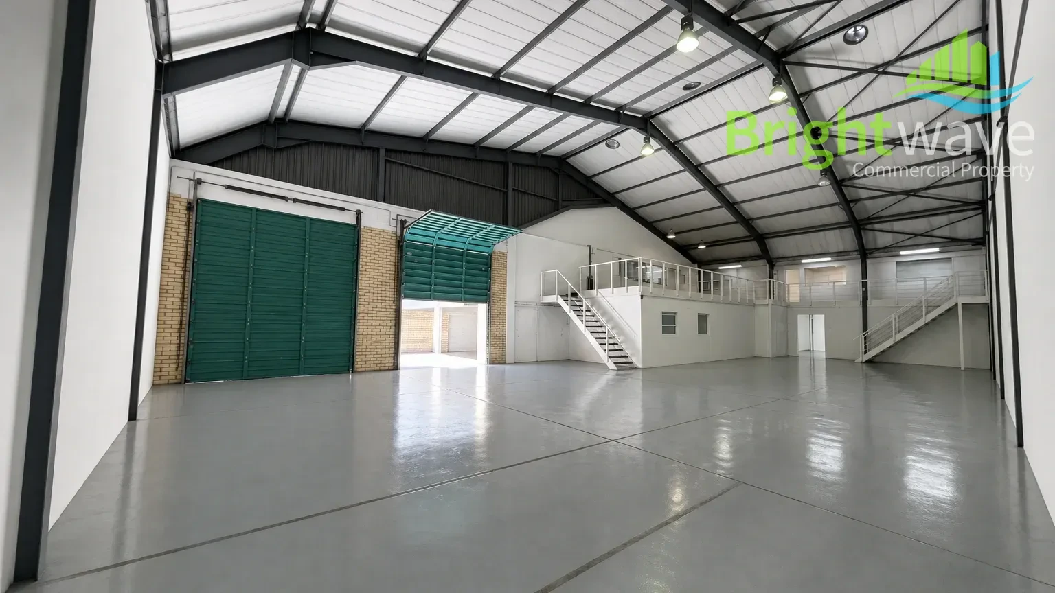 Open plan industrial area at Woodbridge Business Park