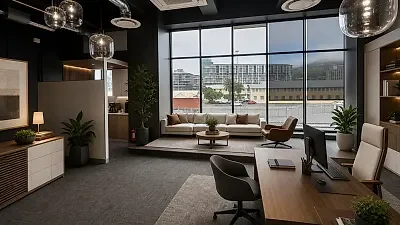 Open plan office area at Cruise Terminal