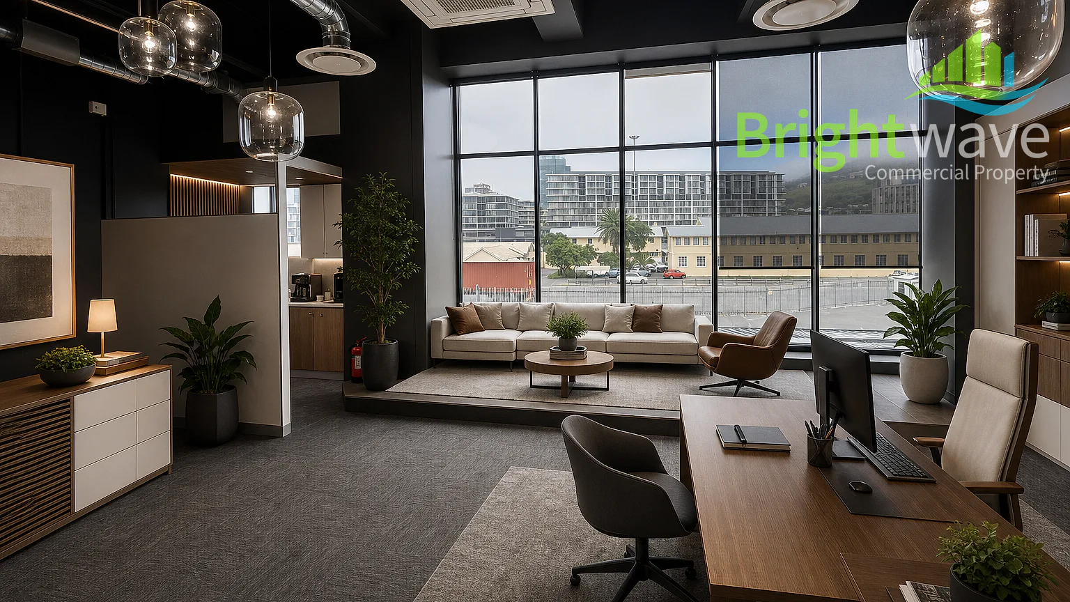 Open plan office area at Cruise Terminal