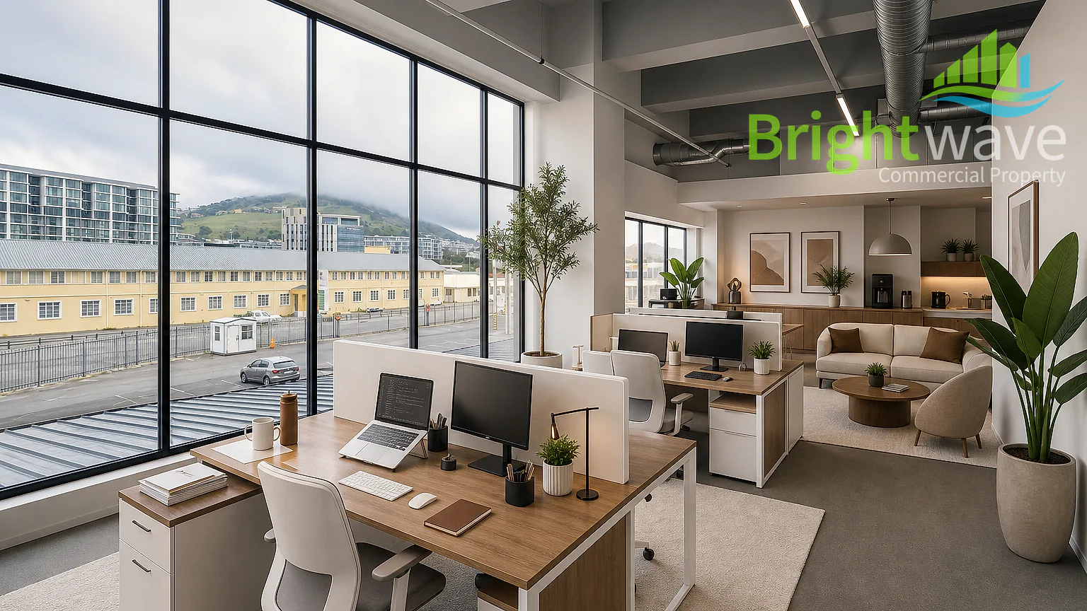 Open plan office area at Cruise Terminal