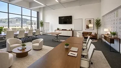 Open plan office area at Cruise Terminal