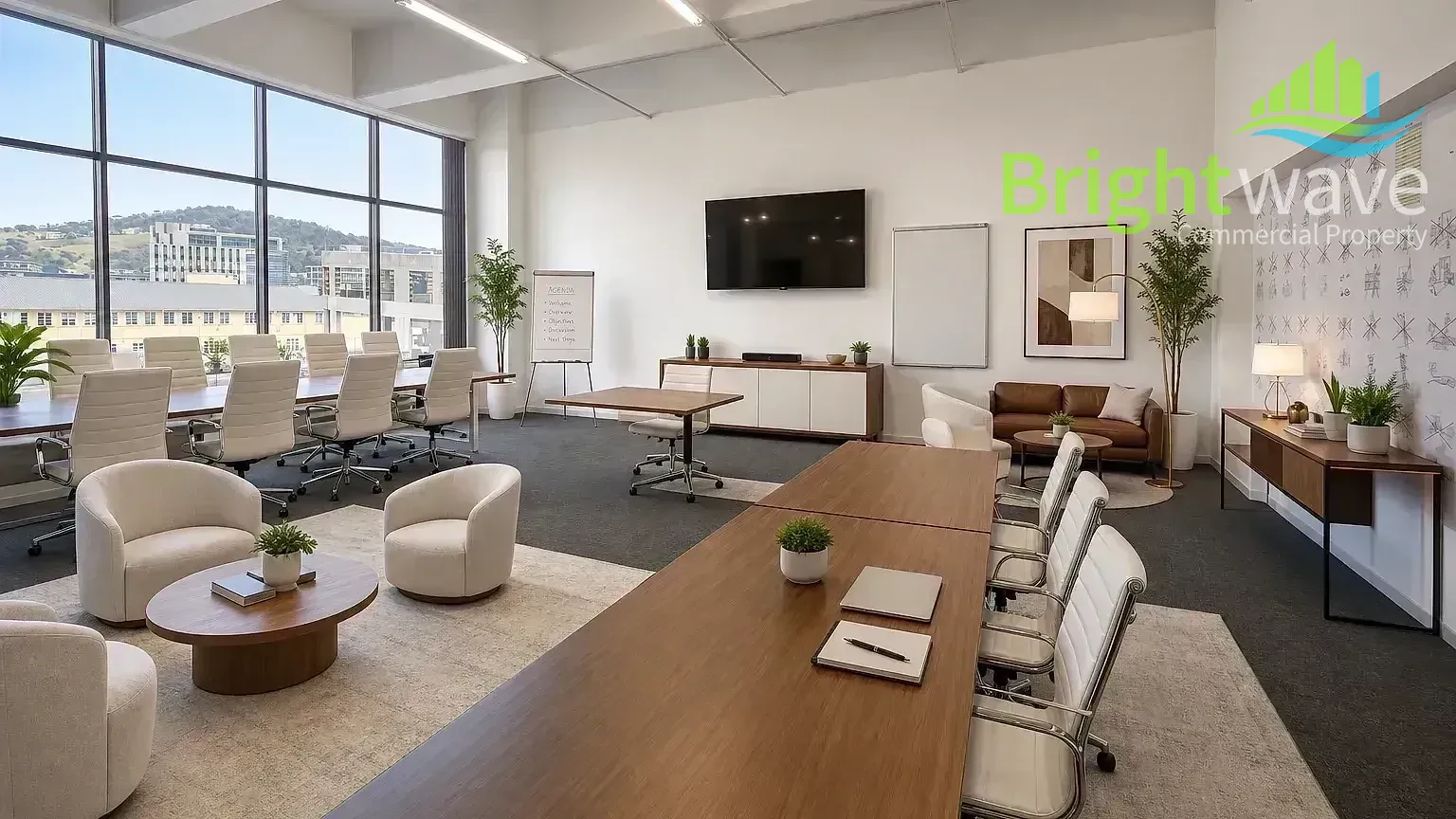 Open plan office area at Cruise Terminal