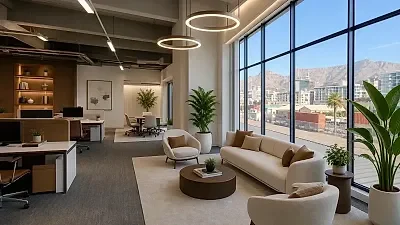 Open plan office area at Cruise Terminal