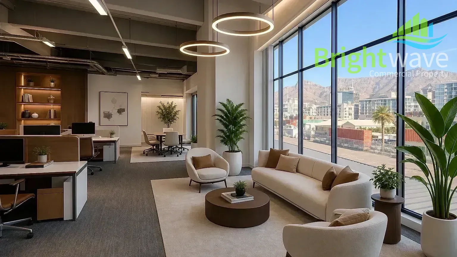 Open plan office area at Cruise Terminal