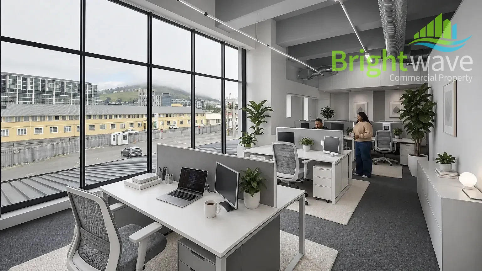 Open plan office area at Cruise Terminal