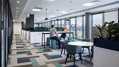 Open plan office area at Quarry Hill