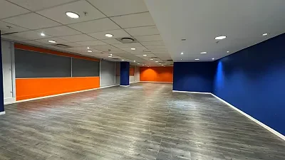 Open plan office area at Sunclare Building
