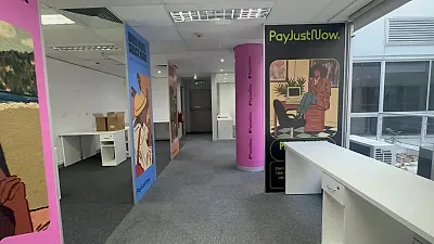 Open plan office area at Sunclare Building