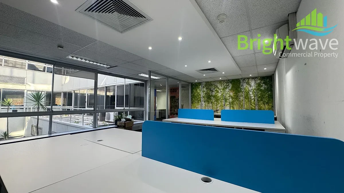 Open plan office area at Sunclare Building