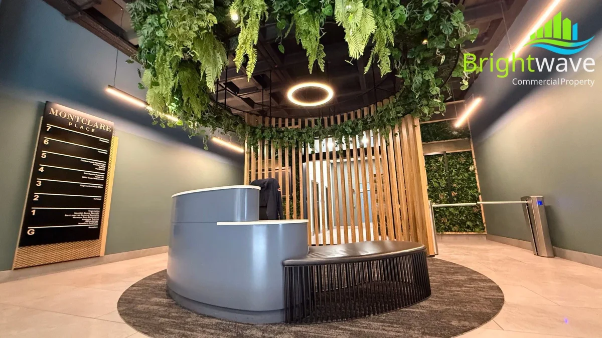 Interior of retail space at MontClare Place