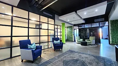 Open plan office area at The Village Square