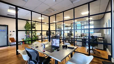 Open plan office area at The Village Square