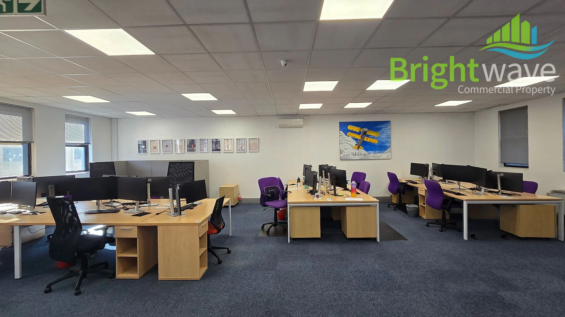 Open plan office area at Louis Gradner Building