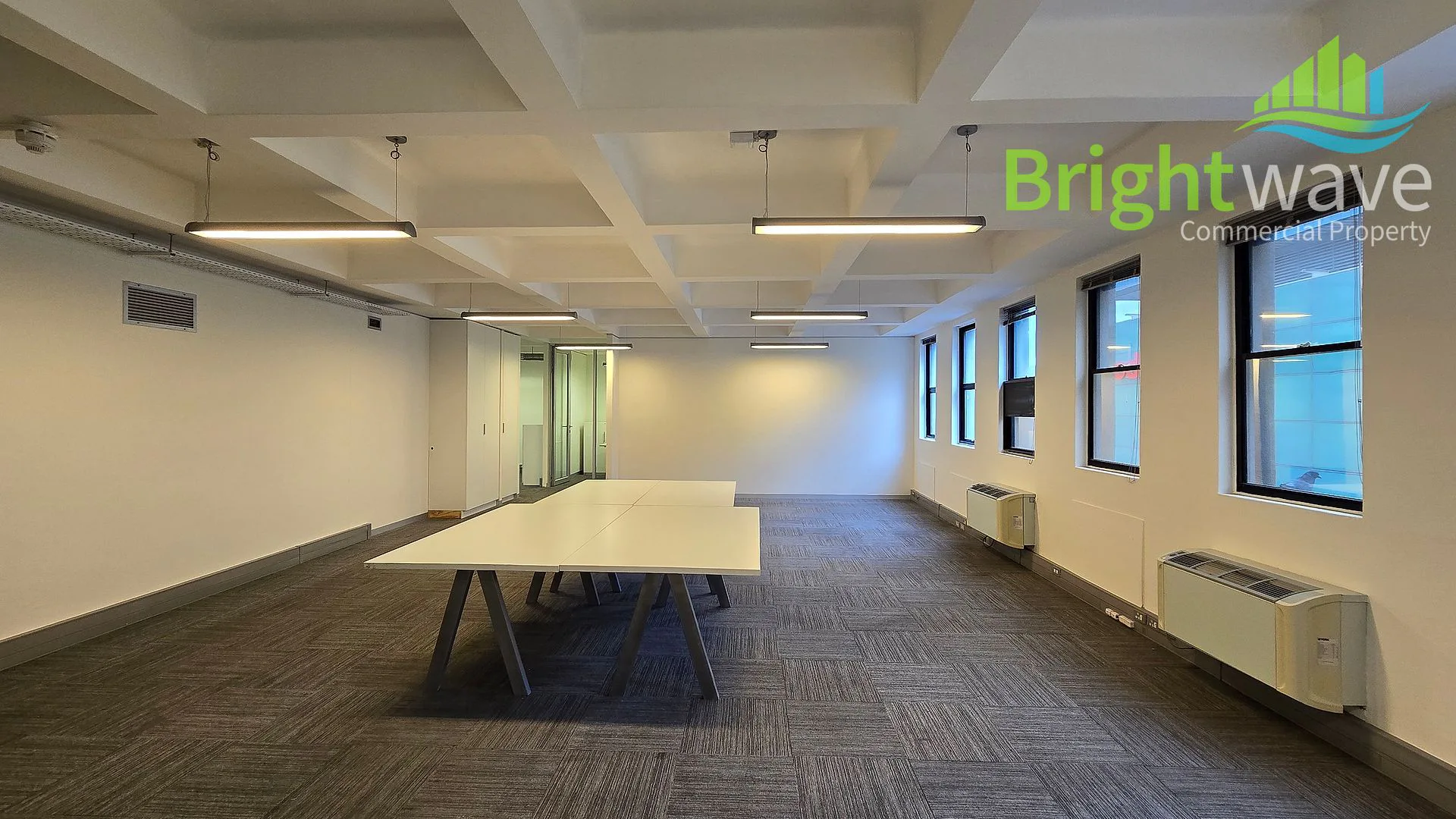 Open plan office area at Louis Gradner Building