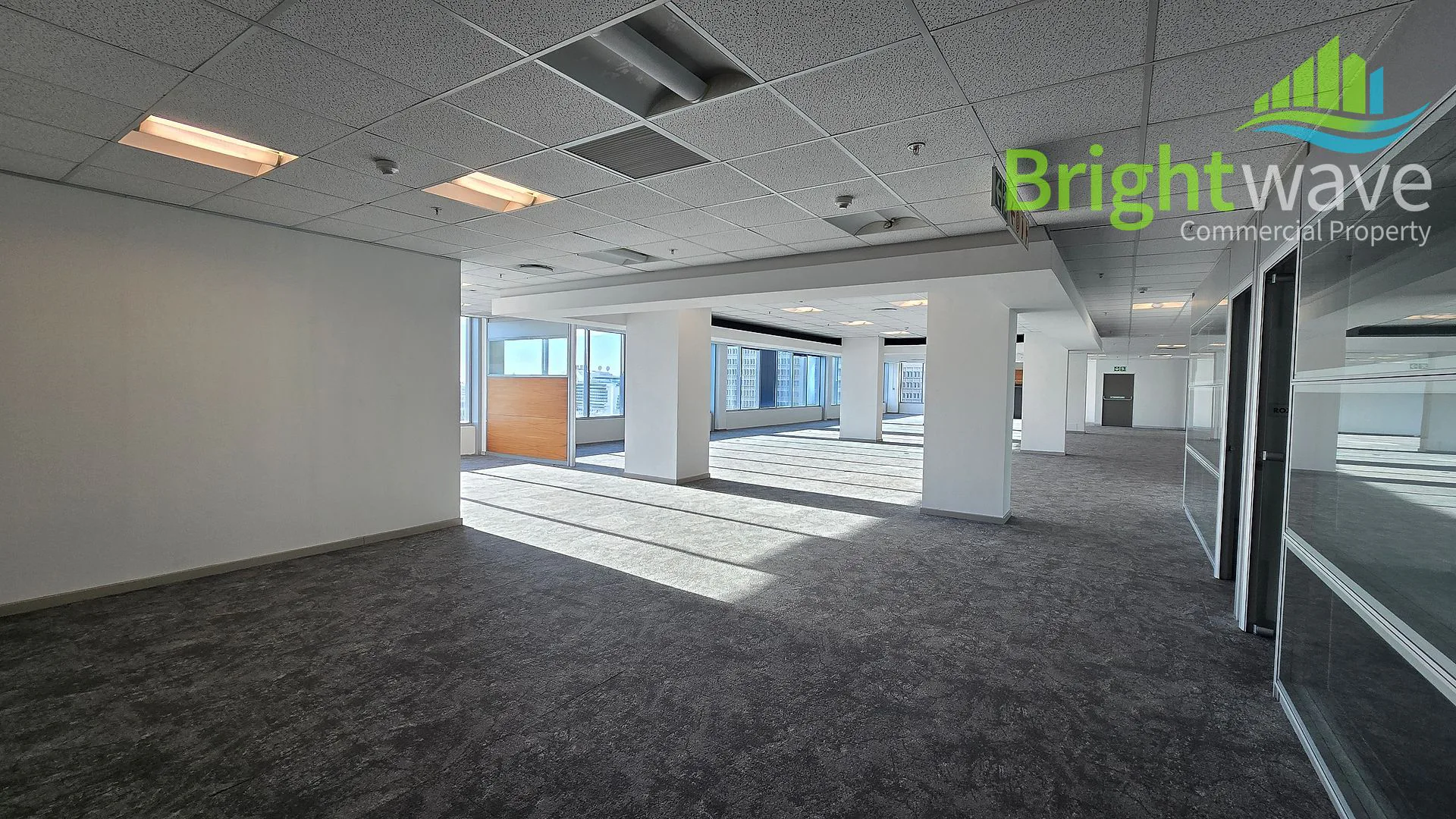 Open plan office area at Convention Tower