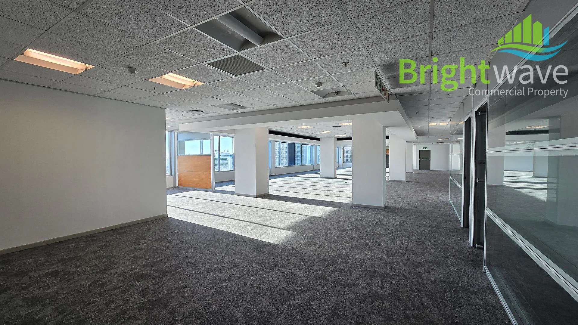 Open plan office area at Convention Tower