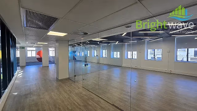 222 m2 office to let at 56 Shortmarket Street in Cape Town CBD, open plan interior.