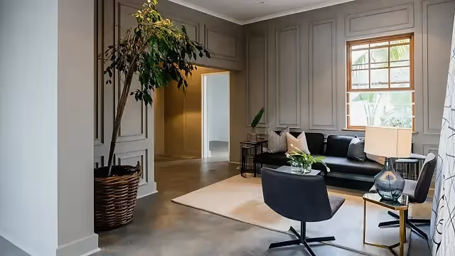 200 m2 office to let at 8 Watson St in Cape Town CBD, reception interior.