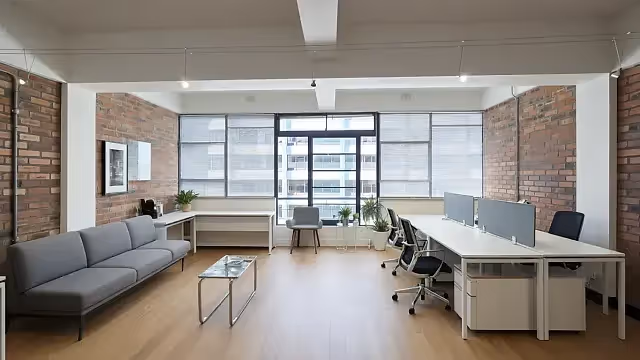 77 m2 office to let at Loop Street Studios in Cape Town CBD, open plan interior.