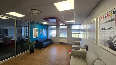 Open plan office area at MSK House
