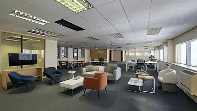 Open plan office area at 8 Riebeek Street