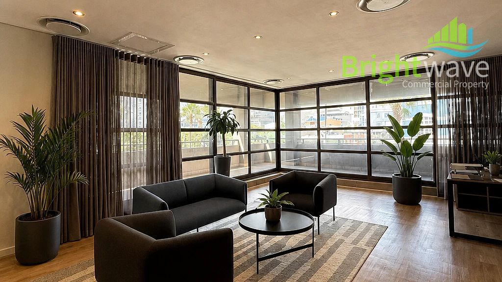 Open plan office area at Soho On Strand