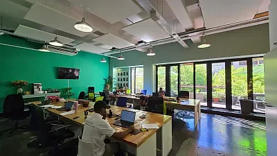 Open plan office area at The Piazza