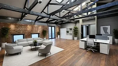 Open plan office area at Urban Hub