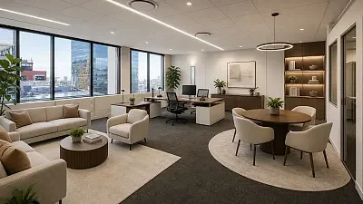 Open plan office area at 2 Long Street