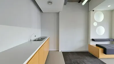 Open plan office area at Avanti Towers