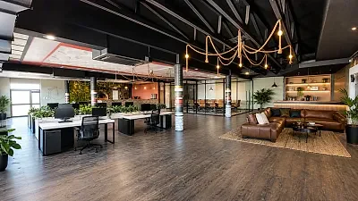 Open plan office area at Omni Park