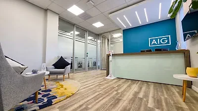 Open plan office area at Centennial Place